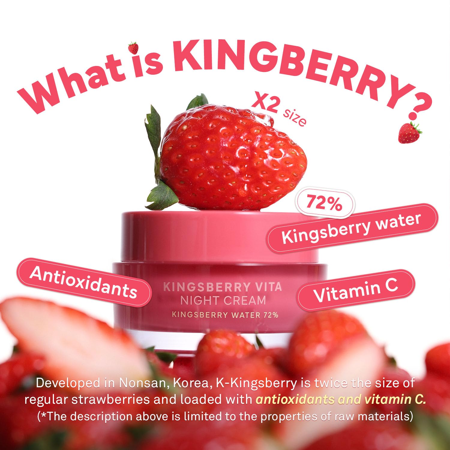 HINCE KINGSBERRY CREAM - Jelly Cream, Dullness Improvement, Niacinamide, Face Moisturizer for Dry Skin, Gives Hydration and Glass Skin Overnight, Korean Skincare (1.69 fl.oz)